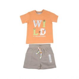 Conj Pantalón Camiseta Algodón Wild naranj Babybol
