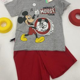 Conjunto niño algodón Mickey Mouse Gris y Rojo